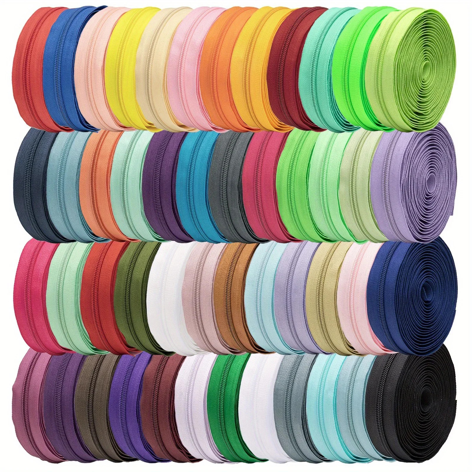 مجموعة واحدة، يمكن اختيار 50 لونًا، 5 # سحاب نايلون. مناسبة DIY مثل الملابس والحقائب والمنسوجات المنزلية وما إلى ذلك.