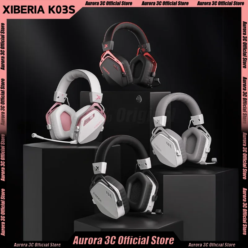 

XIBERIA K03S Bluetooth Game Headset Real Wireless Siberia 2.4G Low Delay E-sports Headphone 3mode Custom Smart Display Headsst