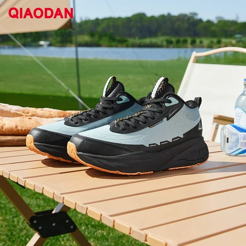 

QIAODAN Men's Casual Walking Shoes 2025 Winter Waterproof Cotton High-top Shoes Shock-absorbing Anti-slip Sneakers QXB023244231B