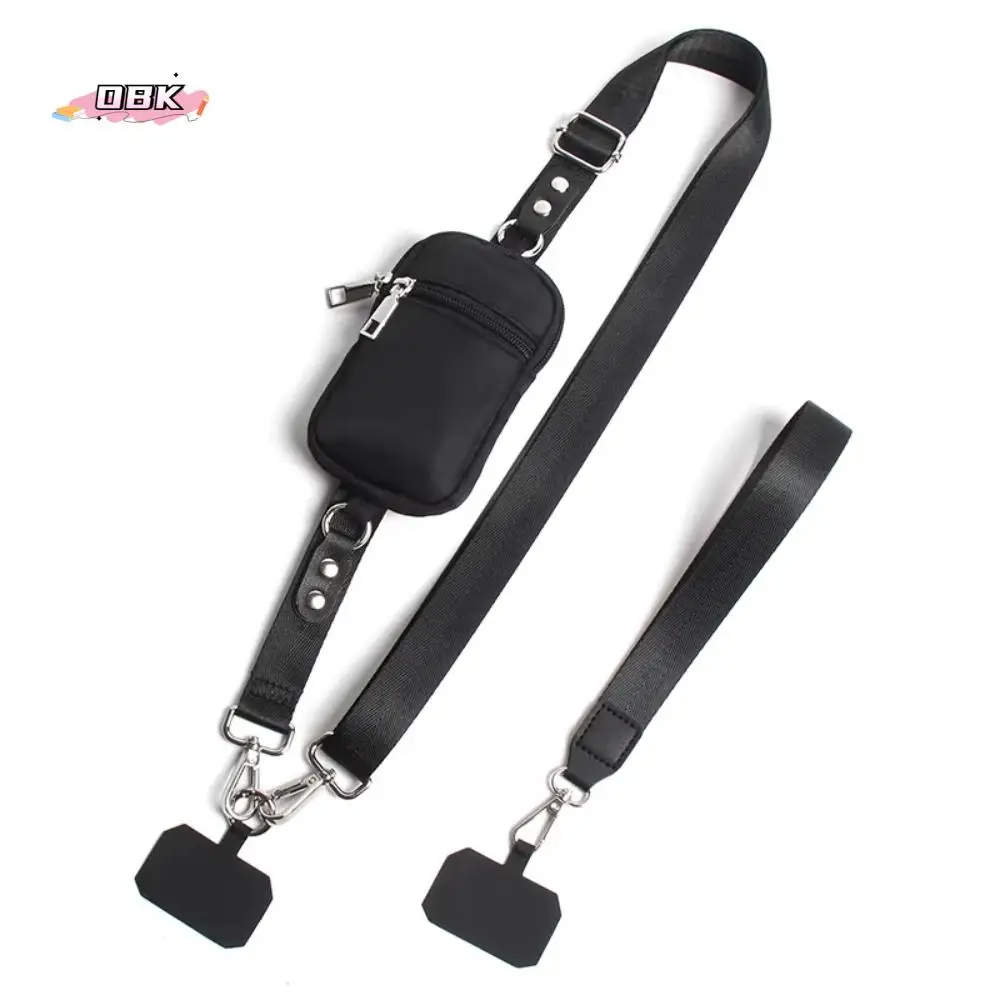 

Съемный ремешок для телефона, кошелек на молнии, двойной ремешок для телефона через плечо, регулируемый ремешок на запястье, ремешок для мобильного телефона