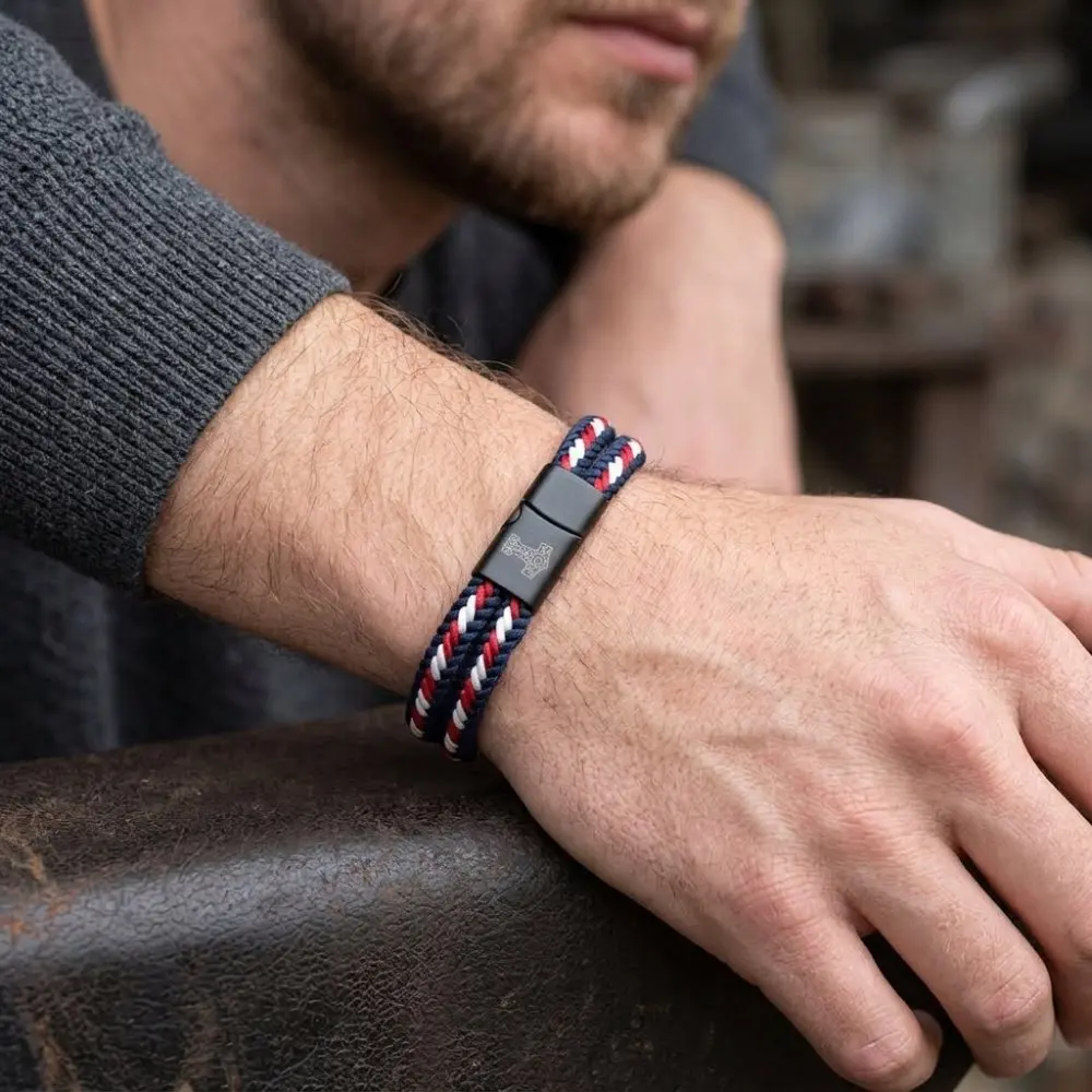 Unique Ethnic Fabric Cord Bracelet For Men Multi Colors And Sizes Available Durable Sweat Resistant Wrist Accessory Viking Joias view 3