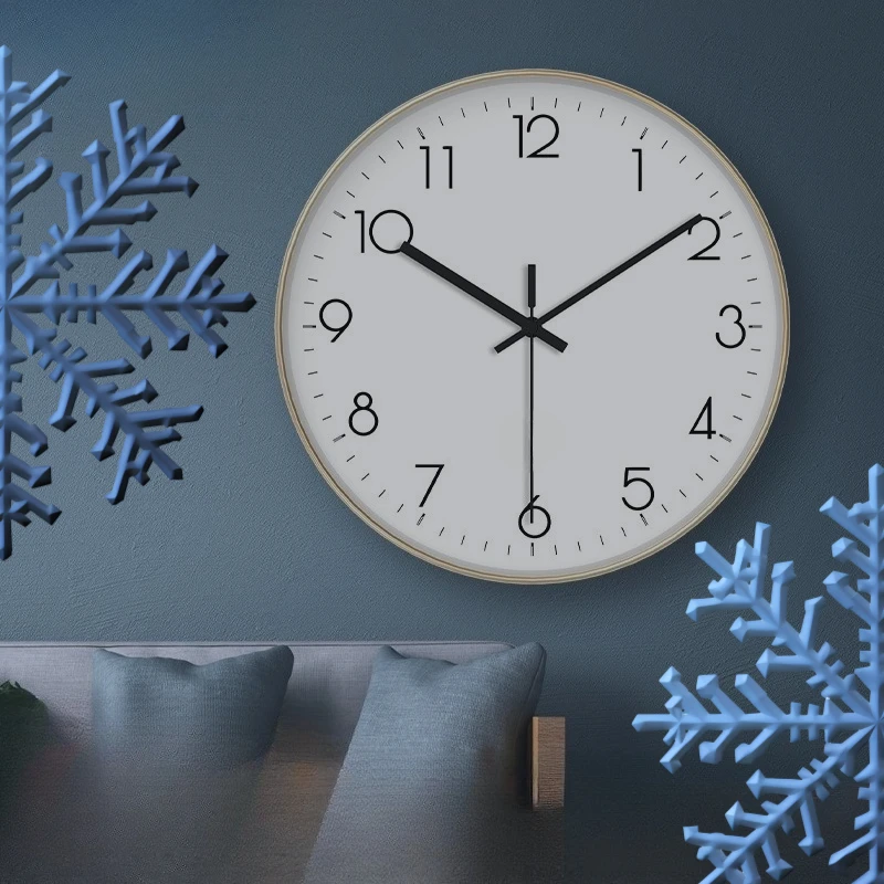Kreative und stilvolle, nicht stanzende Quarzuhr an der Wand, einfache, moderne Wohnzimmer-Schlafzimmer-Wanduhr