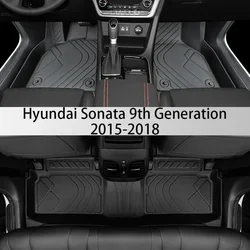 TPE Custom Car Floor Mats For Hyundai Sonata 9th Generation 2015 2016 2017 2018 Waterproof Carpet Auto Interior Accessories