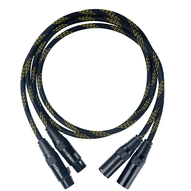 كابل صوت TODN HIFI عالي النقاء 4N OFC XLR ذكر إلى أنثى، قابس مطلي بالذهب لخلاط مكبر الصوت