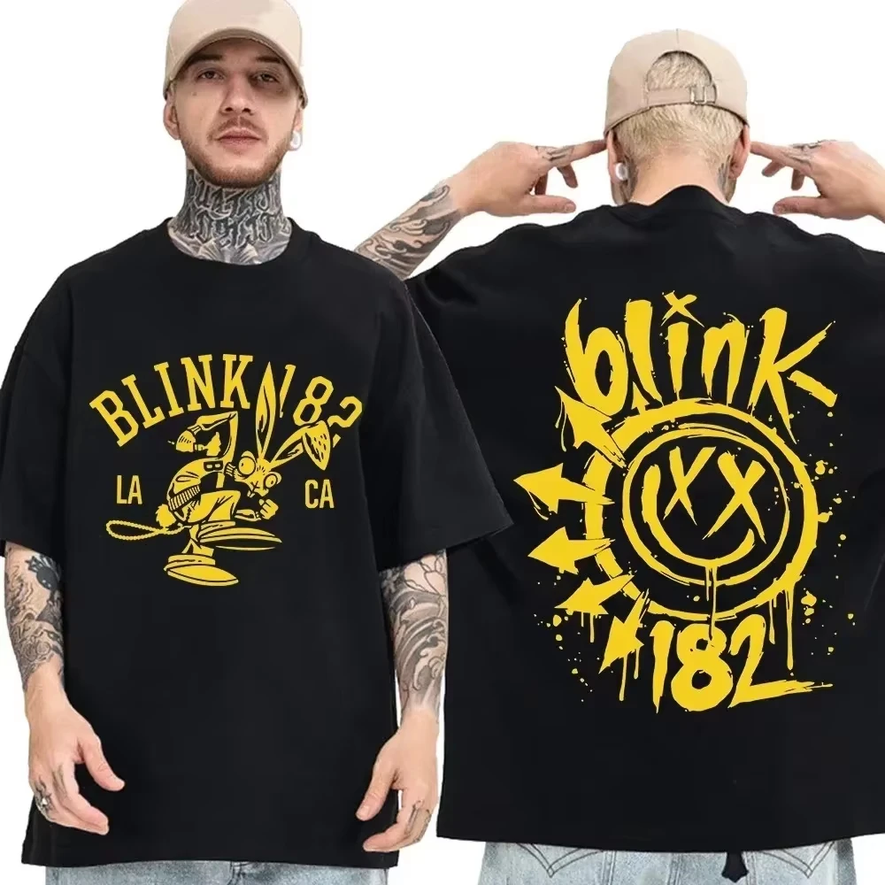 Camiseta de Algodão Unissex Gola Redonda 2026 Nova Tour Mundial Blink 182 - Presente para Fãs - Camisetas Blink 182