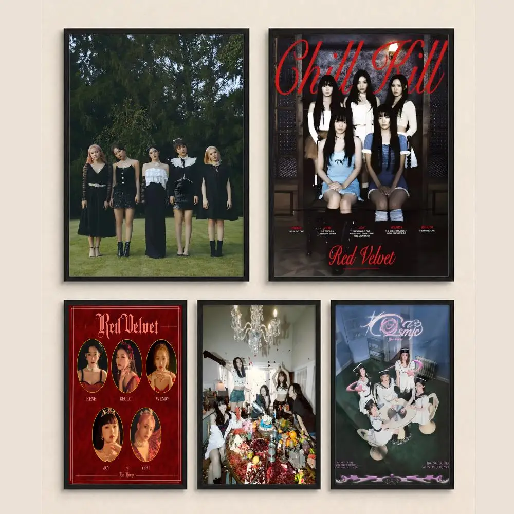 Idol R-Red V-Velvet Poster HD art, waterproof, sticky wall, home decoration (living room, bedroom, bar), aesthetic