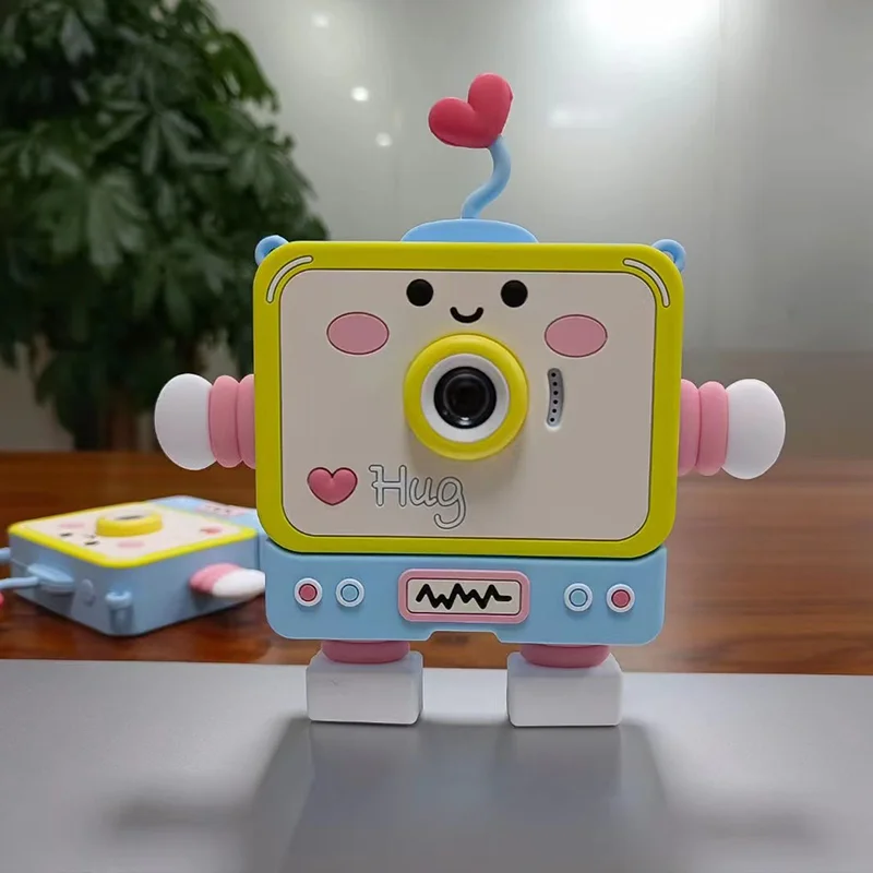 Mini Cartoon robot Digital Camera Toys for Kids 2 Inch HD Screen Cute Baby Child Birthday Gift Outdoor Game video camera