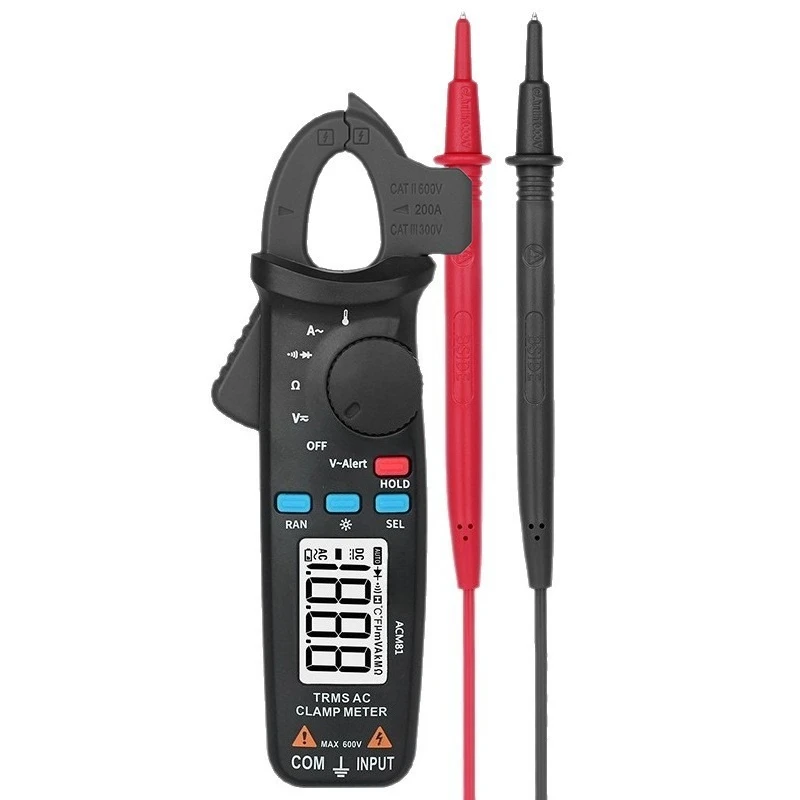 Digital Clamp Multimeter High Precision AC and DC Clamp Ammeter 100A Small Current Clamp Meter