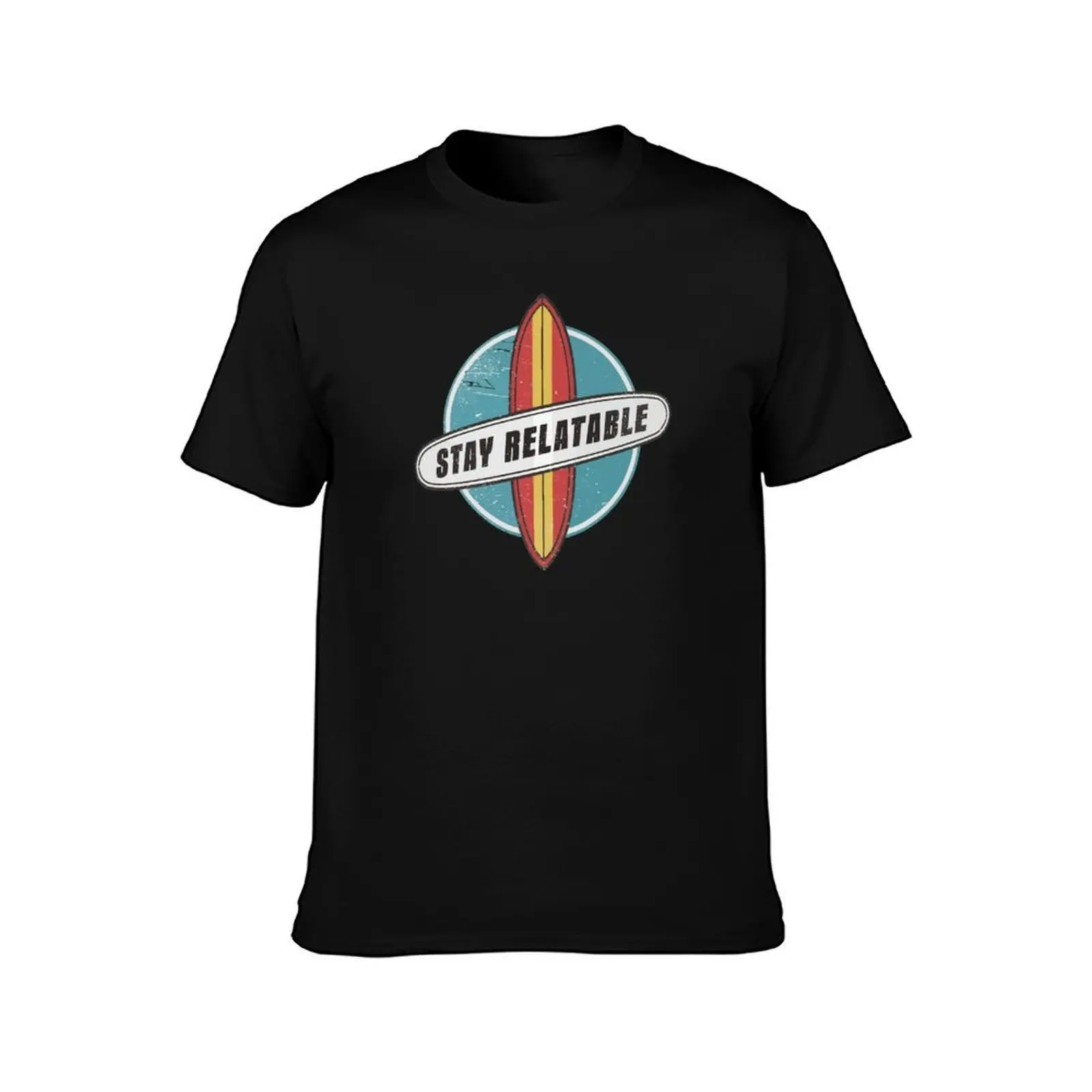 Stay Relatable T-Shirt, Summer Casual Cotton Tee, Oversized Streetwear Tops, Vintage Graphic Print, Loose Fit Short Sleeve