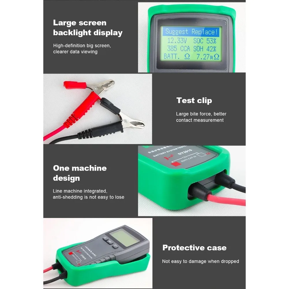 1Pc DY2015A 12V 24V Car Battery Tester Analyzer For Automotive Truck Starting Charging System Diagnosis Tool