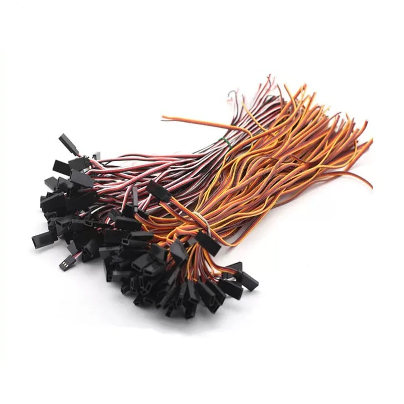 10Pcs 10/20/30/50cm RC Servo Extension Cord Cable 30/60Core Male Female Single Head Wire Lead For RC Drone Futaba Servo Part