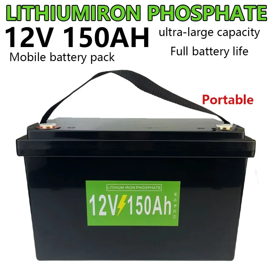 

12V 100AH 150AH LiFePO4 Battery Built-in BMS Lithium Iron Phosphate Cell for Golf Cart Outdoor Camping Solar Storage