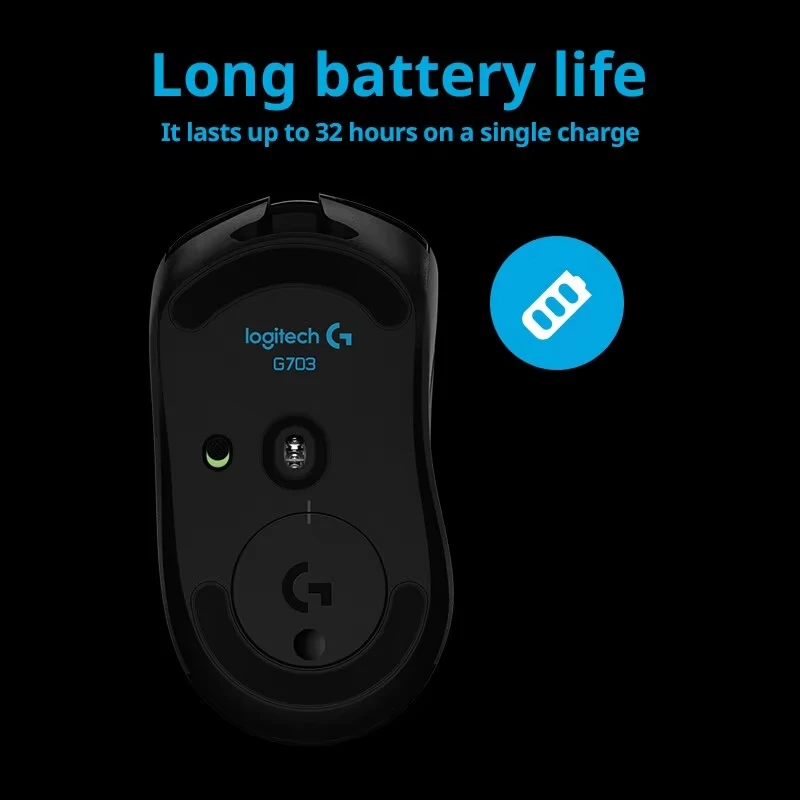 Logitech G703hero Esports Eat Chicken Macro RGB Backlit Computer Game Lol/cf Wireless Charging Mouse gamer