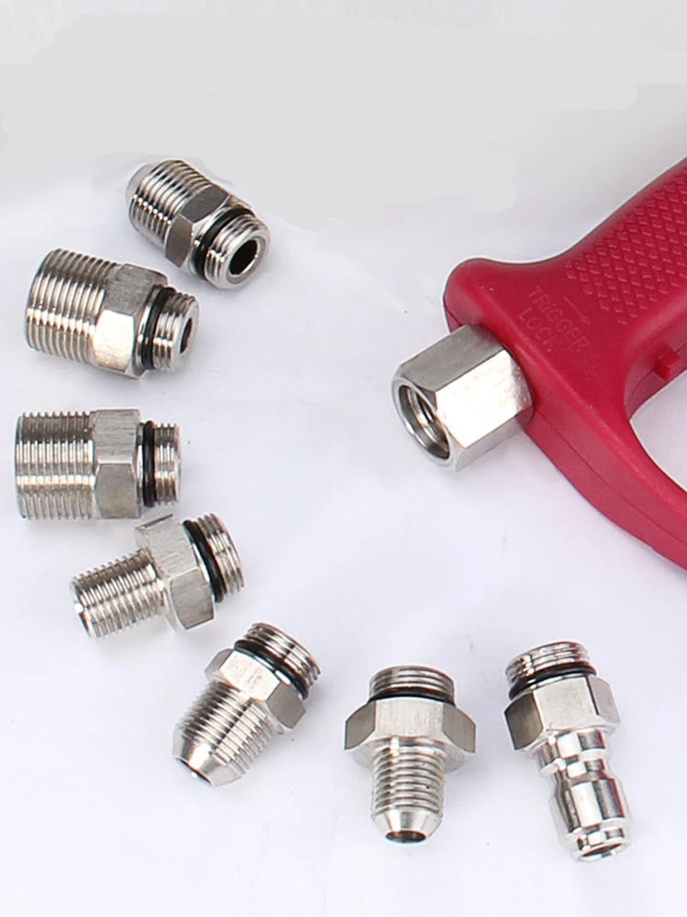 Imagem -03 - Lavadora o Conector Rápido Pistola de Água Mangueira de Saída da Cauda Adaptador de Rosca Externa Diâmetro Variável de Alta Pressã de Alta Pressão