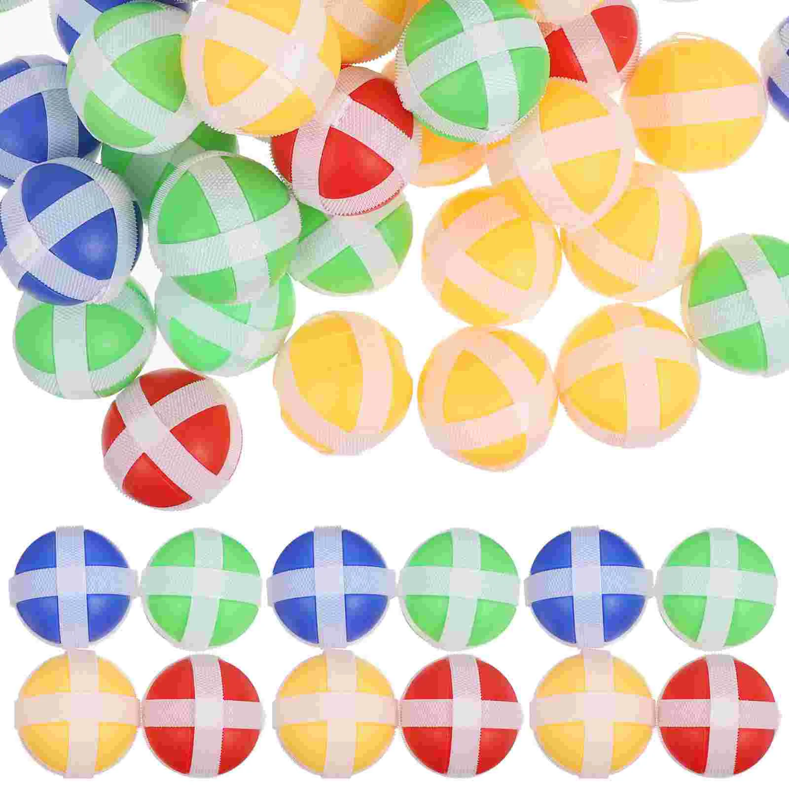 

50 Pcs Sticky Ball Toy Darts Accessories Sucker Set Parenthood Interactive Plastic Hook and Loop Balls