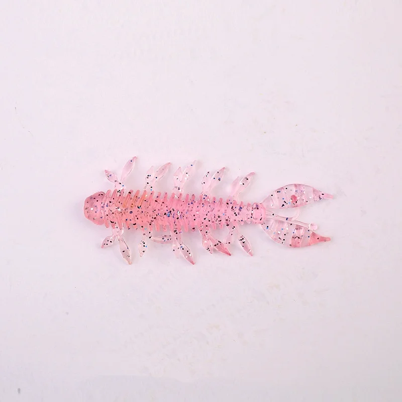 Angelköder, Alien-Garnelen, weicher Köder, 7,5 cm, 3 g, PVC, hohe Elastizität, schwimmende Kunstköder, Wurm, Lot 10 Stück, Ausverkauf – Detail 8