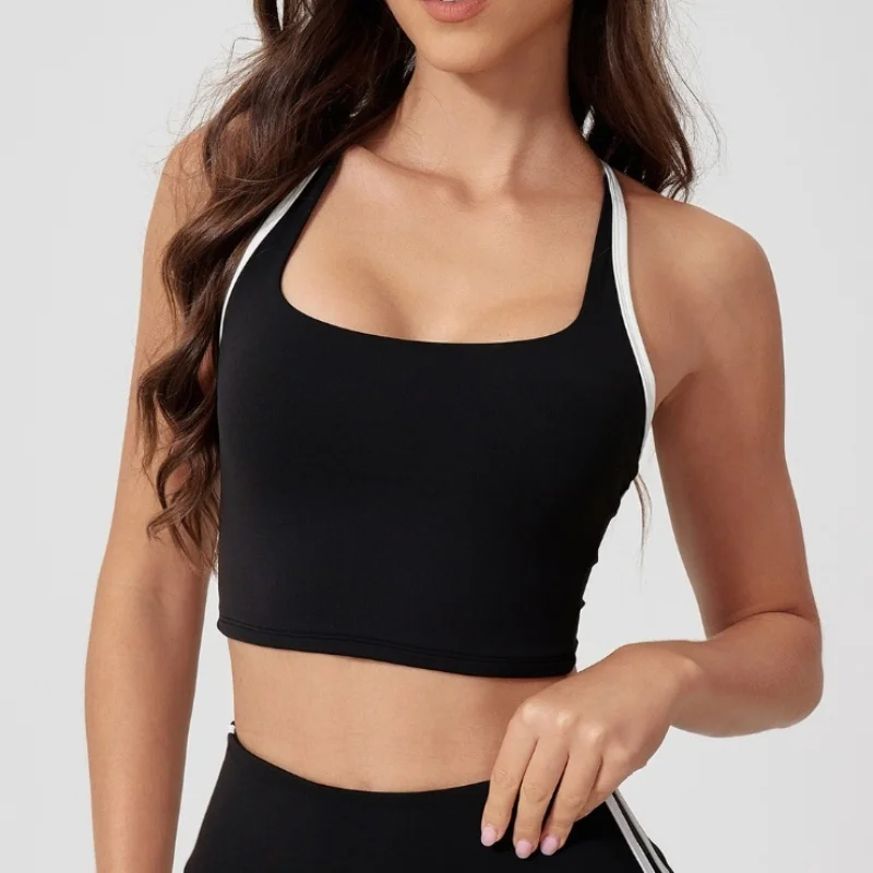 

Seamless Yoga Bra Backless Skin-friendly Nude Backless Adjustable Shoulder Strap Sports Bra Running Fitness Yoga Underwear Women