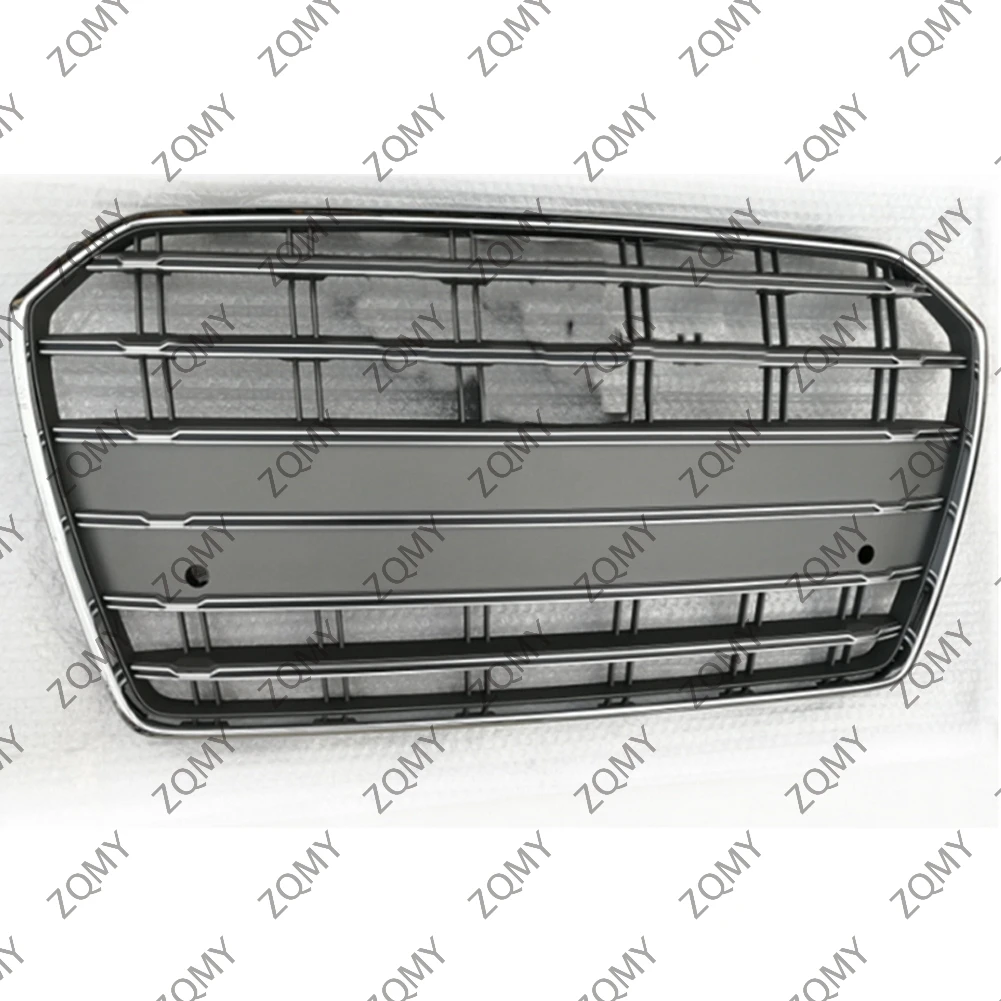 

With/Logo For Audi A6/A6L 2016 2017 2018 Car Front Bumper Grille Centre Panel Styling Upper Grill (Modify S6 style)