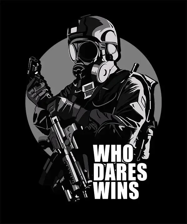 SAS UK القوات الخاصة التي تجرؤ على الفوز الرجال تي شيرت قصير الأكمام عادية 100% القطن س الرقبة الصيف قميص