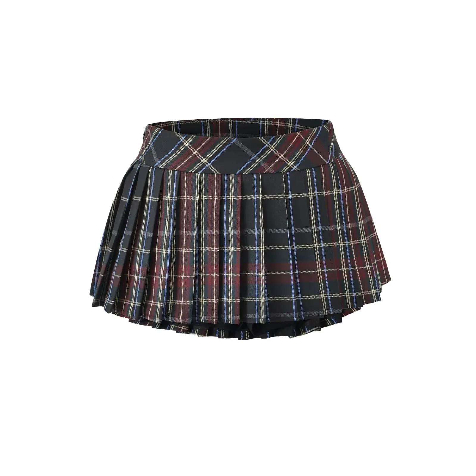 Sweet and Spicy Girl Plaid Pleated Skirt Pants Skirt 2026 Spring Summer  High Waist Anti-Exposure Ultra Short Mini Hot Girl I9E8