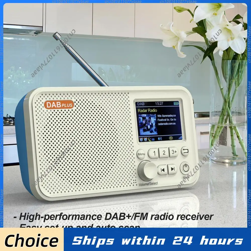 

Портативное DAB/DAB+/FM-радио с цветным экраном 2,4 дюйма (EU/AU), 80 предустановленных программ, Bluetooth 5.0, воспроизведение с TF-карты, динамик 5 Вт с портом Bass Reflex