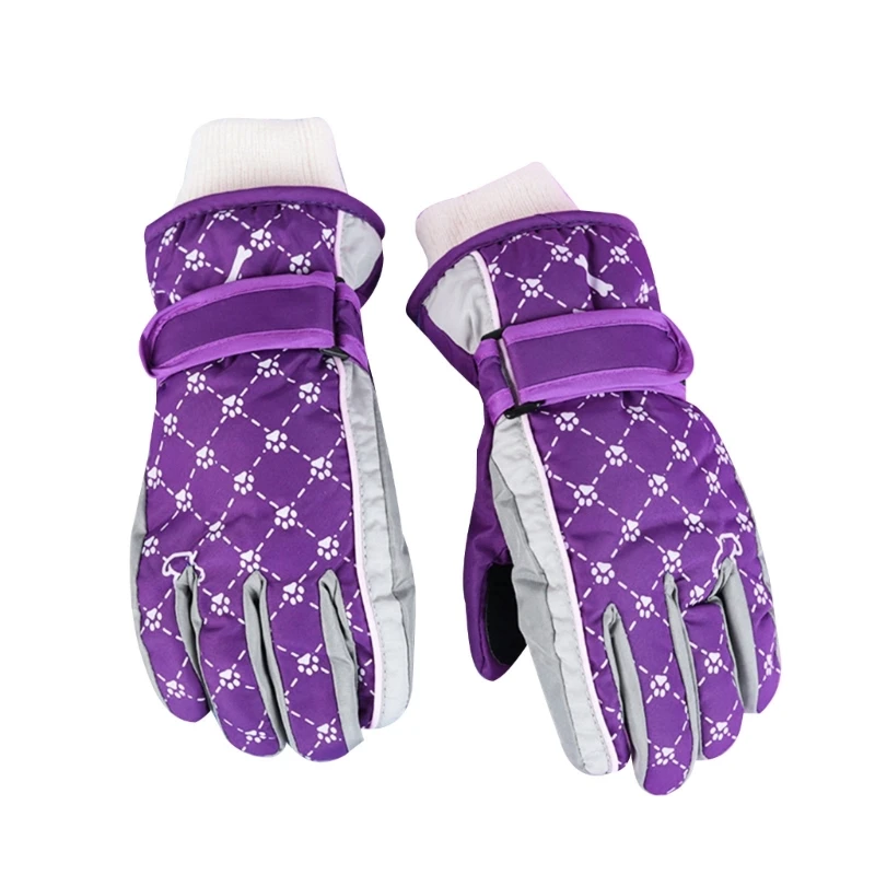 Winter Snow Mittens Boys Girls Outdoor Riding Thermal Gloves for 5-8 Years Kids top quality