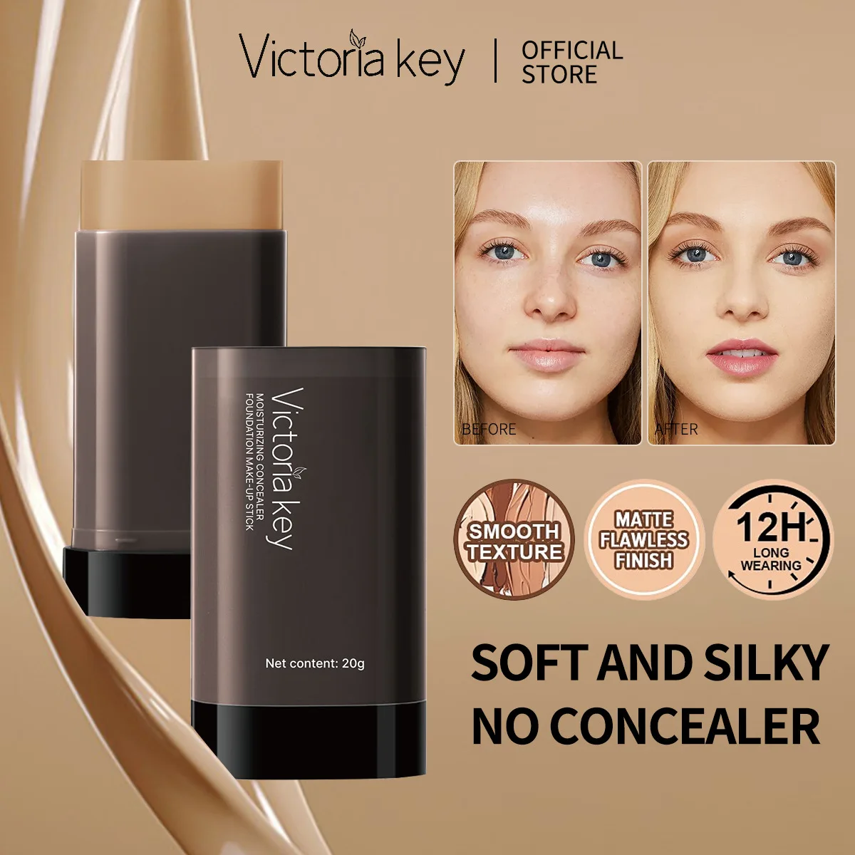 Base hidratante en barra, corrector Facial duradero, crema en barra, cobertura completa, Base facial resistente al agua, maquillaje, Cosméticos impecables