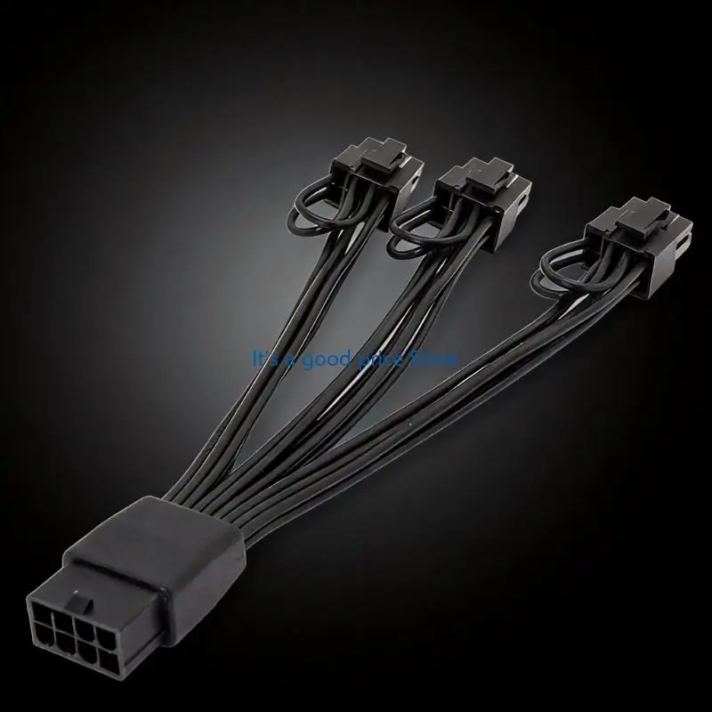 GPU Power Splitter Cable for Desktop with Three 6+2 Pin Ends