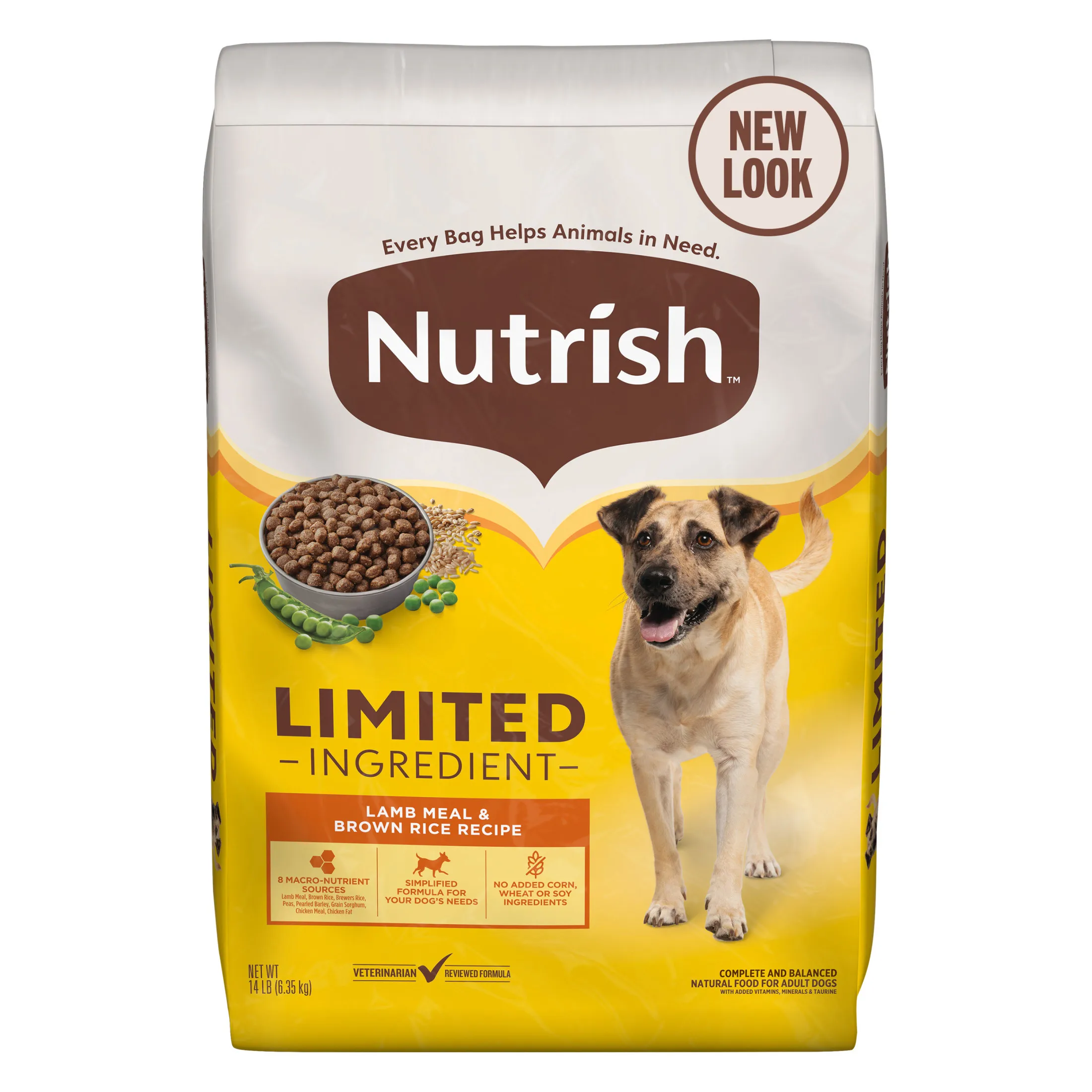 Limited Ingredient Lamb Meal and Brown Rice Dry Dog Food 14 lb Bag
