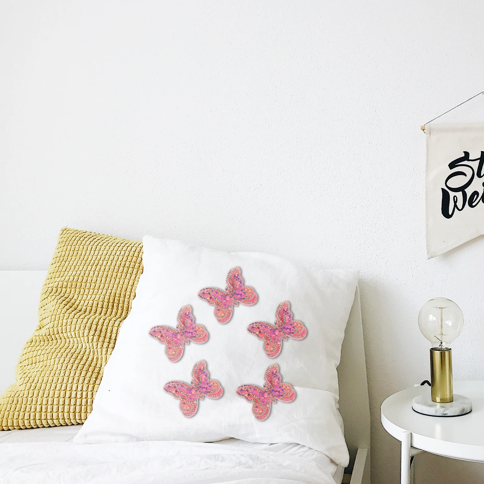 

5pcs Butterfly Hair Accessories DIY Patches Clothing Supplies Craft Appliques 3D Embellishments for Hairpins Headbands