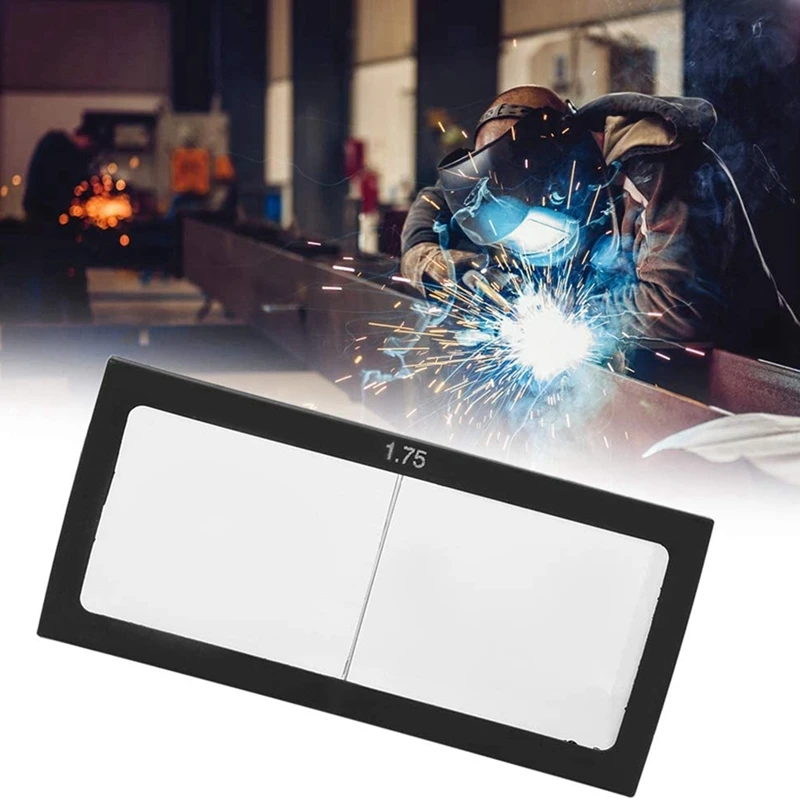 2X kaca pembesar Las Arc helm layar las, lensa kaca Diopter 1.75, kacamata masker las Anti silau