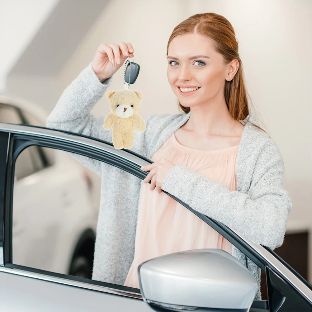 

5Pcs Adorable Bear Pendant Soft Hanging Decor for Keys Bags Backpacks Handbags DIY Charm Pendant Compact Lightweight Cartoon