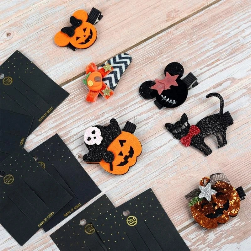 

J15U Halloween Hair Clip Baby Girls Bowknot Hairpins Funny Pumpkin Carrot Headdress