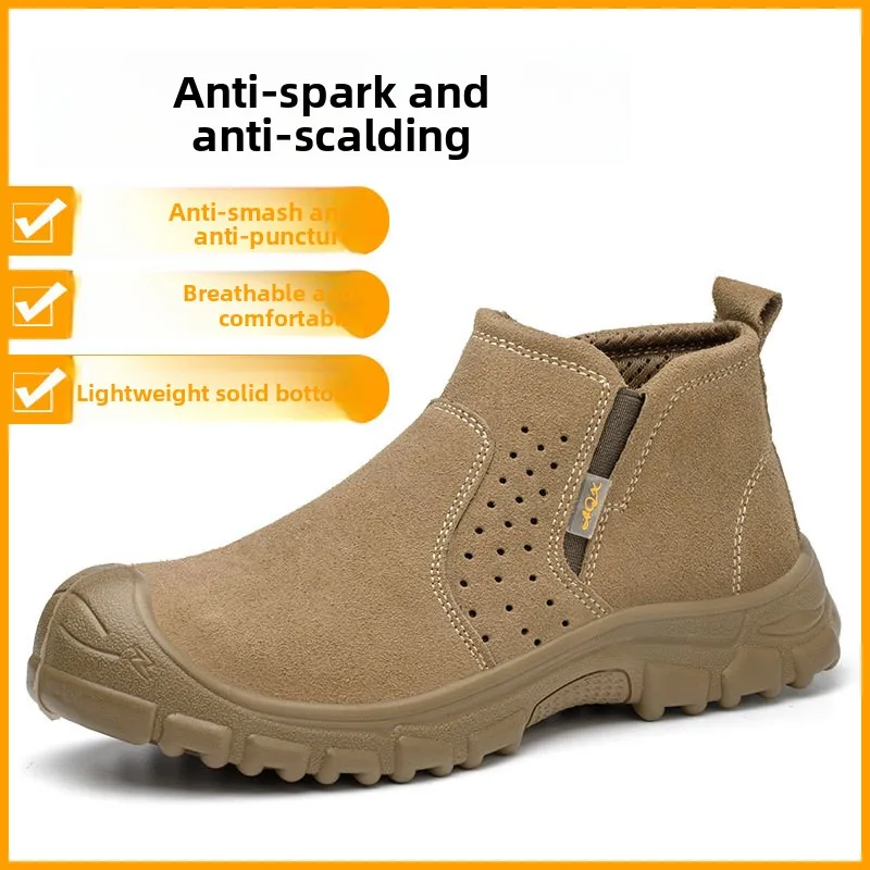 

Men's protective shoes, anti smashing and anti stab welding shoes, work shoes, wear-resistant and genuine safety shoes