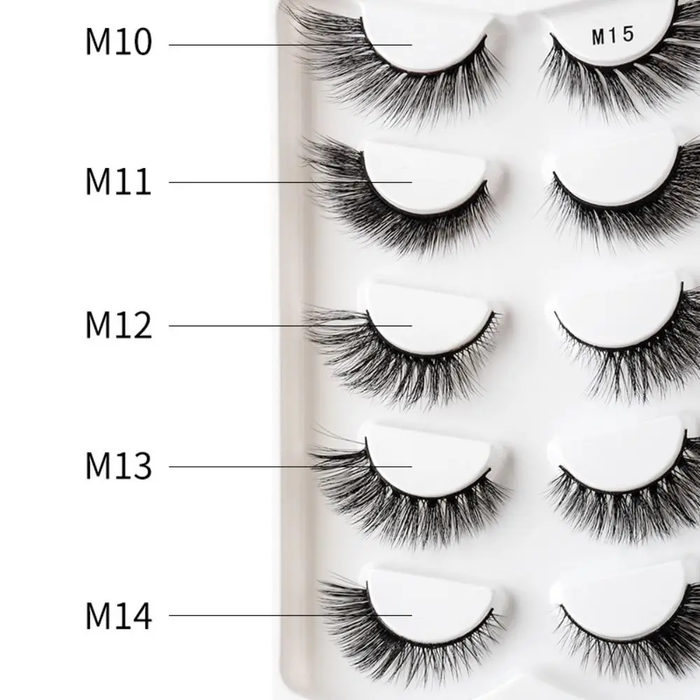 3D Fuffy Lashes Women Beauty Faux Mink Hair False Eyelashes Fox Eye Thick Long Eye Lashes Faux Mink Eyelashes