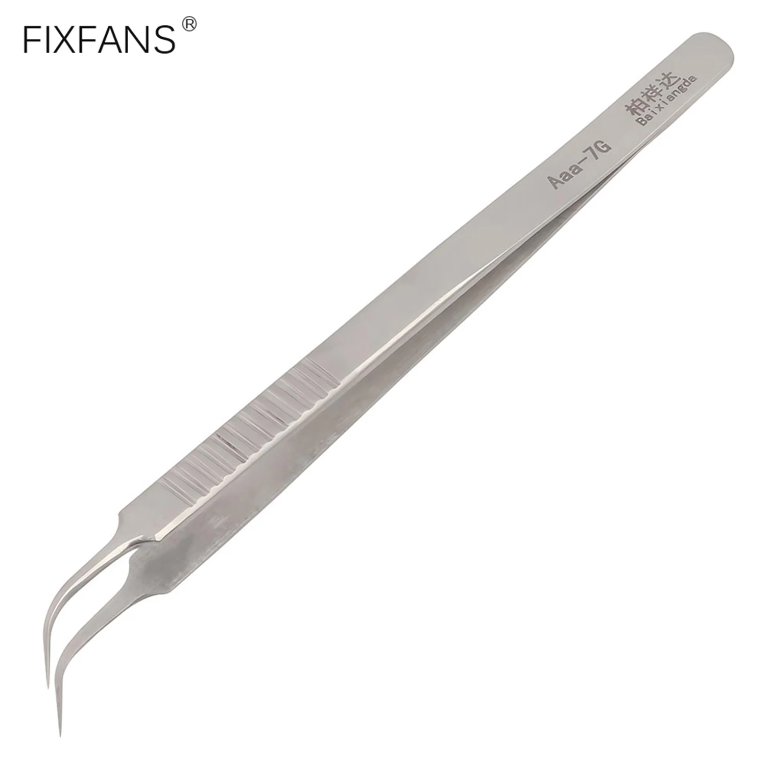 Professional Stainless Steel Precision Curved Fine Point Tweezers for Crafts Electronics Welding Laboratory Work Jewelry Making