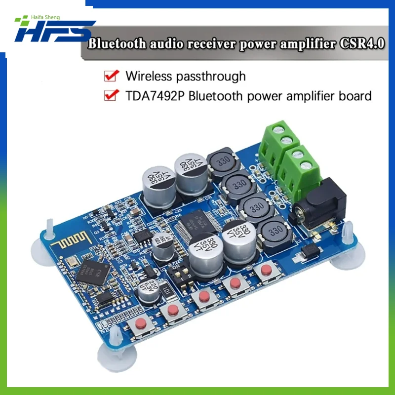 

official TDA7492 Bluetooth Power Amplifier Board CSR8635 Chip Bluetooth CSR4.0 Audio Receiving Digital Power Amplifier Module