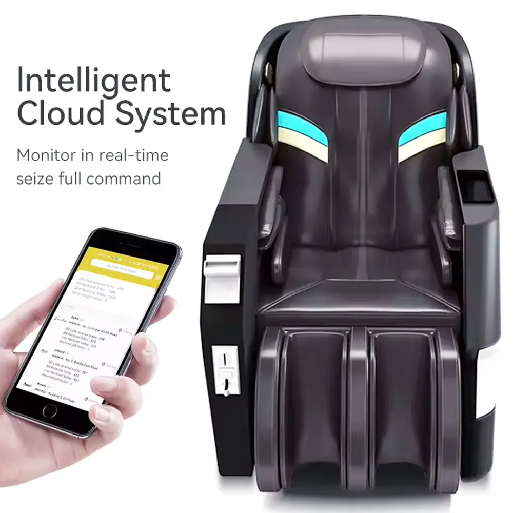GUOHENG Coin Bill Acceptor Operated Commercial Zero Gravity Vending Massage Chair With Credit Card Machine