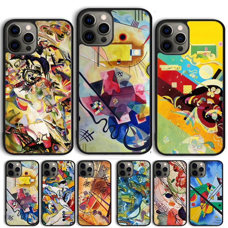 Wassily Kandinsky Abstract Phone Case Cover For iPhone 15 16 11 13 14 Pro Max 12 mini Plus X XS Max XR Fundas