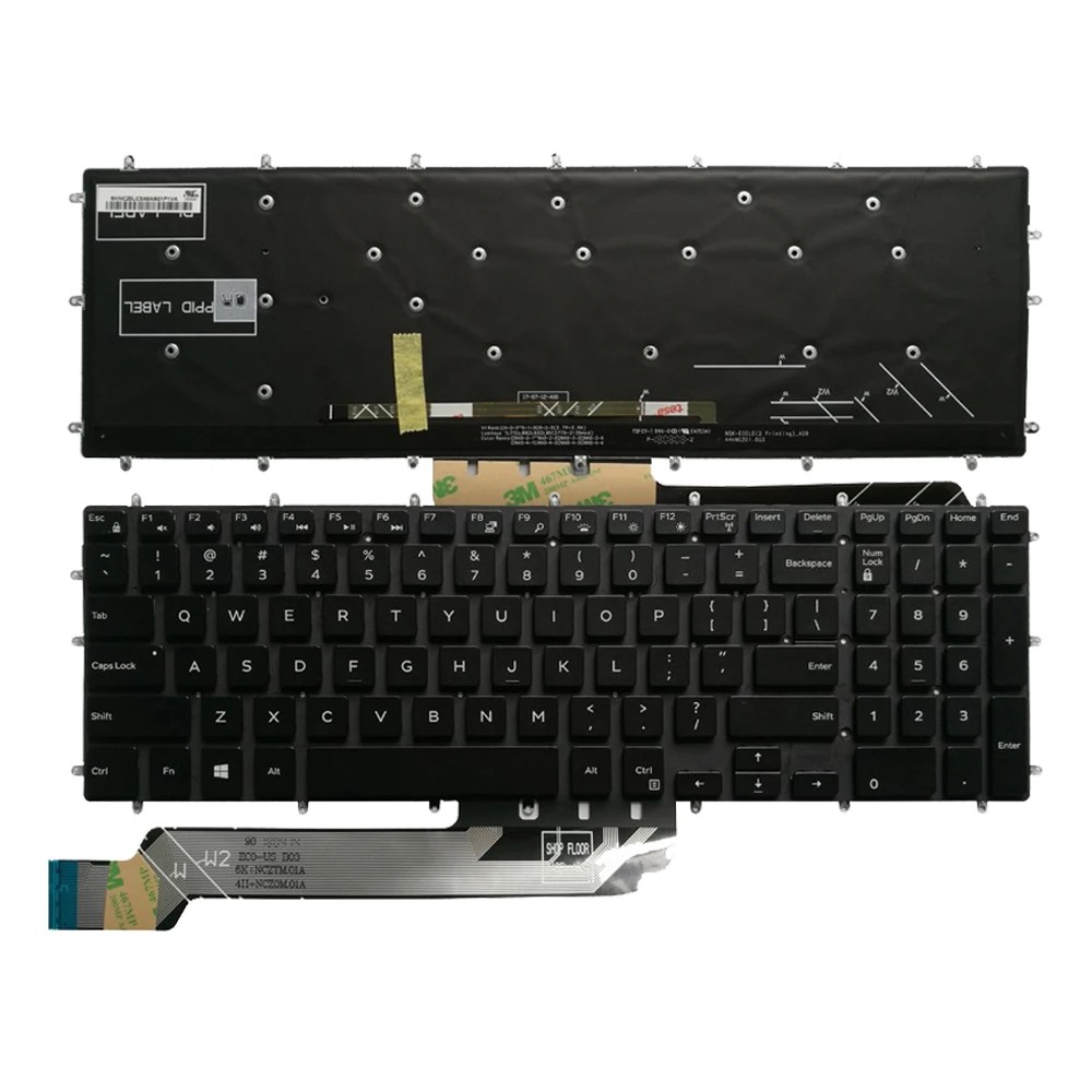 New For Dell PK131Q02B00 NSK-EC0BC 01 9Z.NCZLD.A01 03NVJK PK131QP1B00 NSK-EC1BC 01 03R0JR Laptop US Keyboard