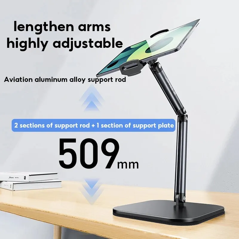 Tablet Stand Desktop Large Ipad Clip Aluminum Alloy Frame Lifting Tablet Phone Lazy Adjustment Bracket