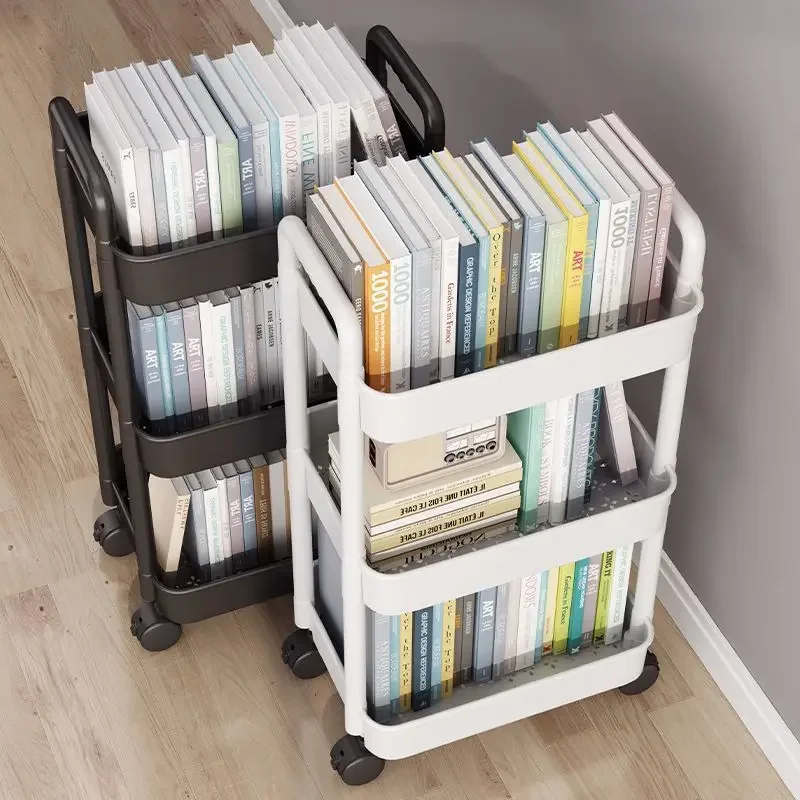 1pc 3/4 Tier Rolling Storage Cart High Capacity Storage Shelf Movable Gap Storage Rack Kitchen Bathroom And Livingroom Organizer