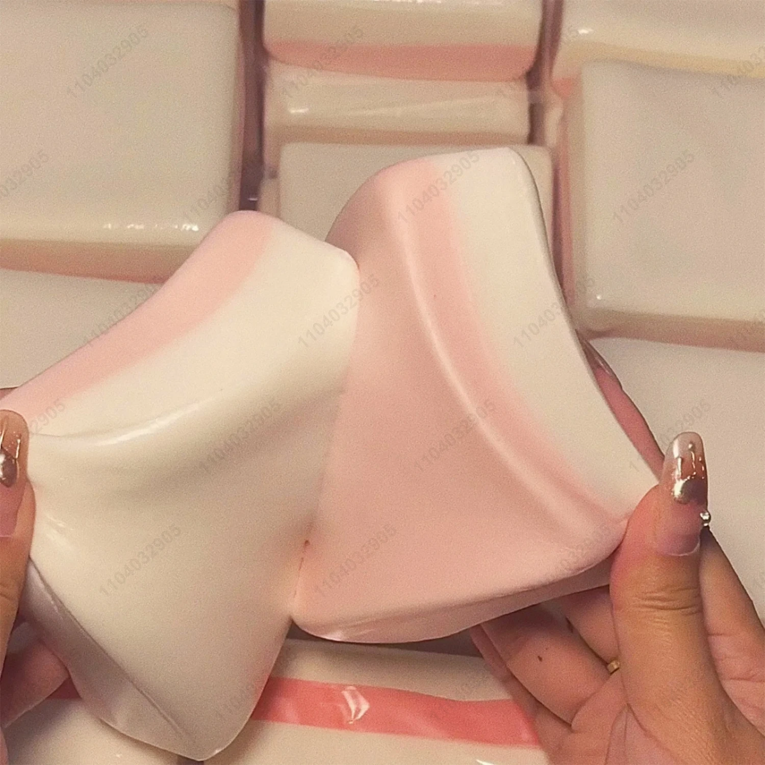 

Сквиши-антистресс в виде рисового пирожного, двусторонний, розовый, медленно восстанавливающий форму, для снятия стресса и расслабления рук, подарок