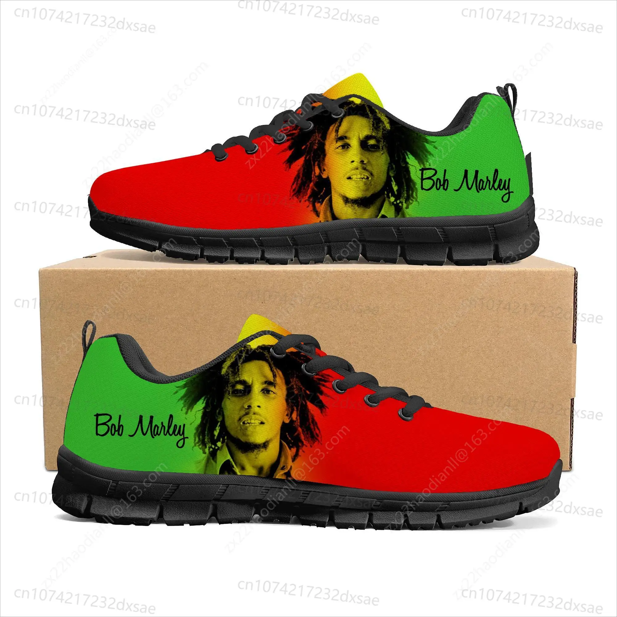 Bob Marley Reggae Rasta Music Singer Sports Shoes Mens Womens Teenager Children Sneakers Casual Custom High Quality Couple Shoes