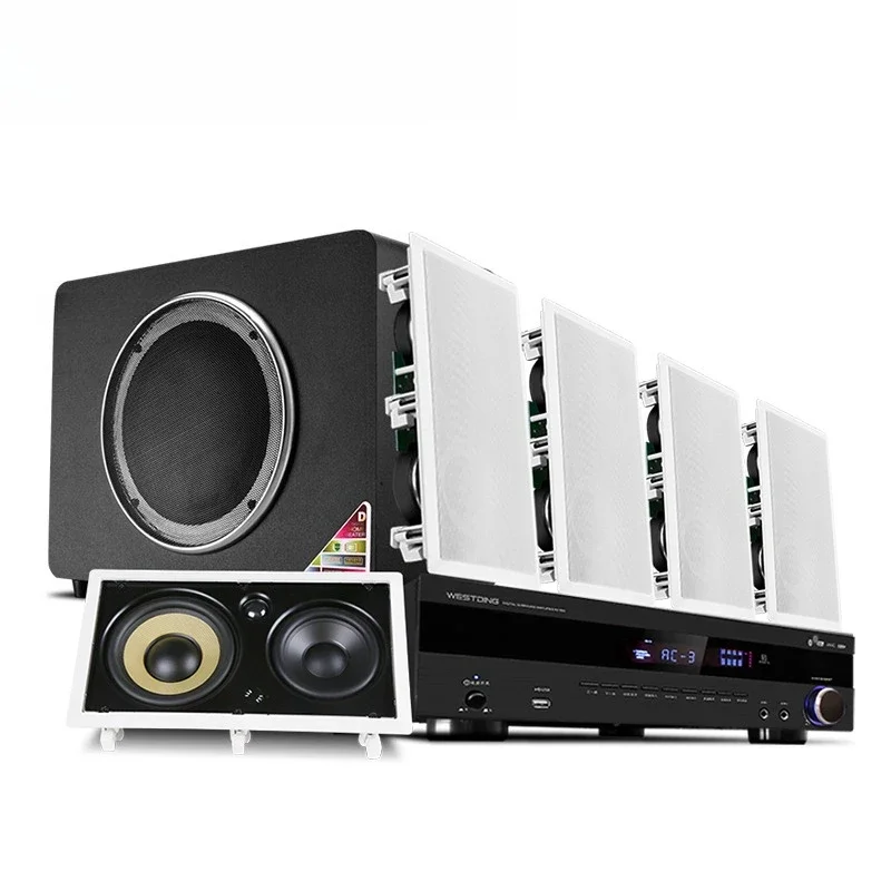 

Аудиосистема для домашнего кинотеатра, Bluetooth-колонки для телевизора, встраиваемые потолочные динамики для гостиной