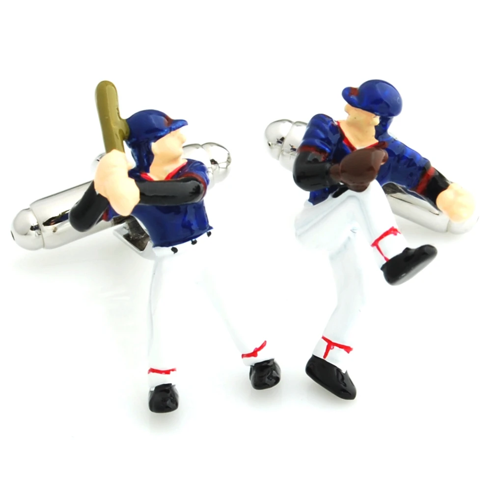 YH-1923 Novelty Sports Softball, Baseball Cufflinks - Factory Direct Wholesale