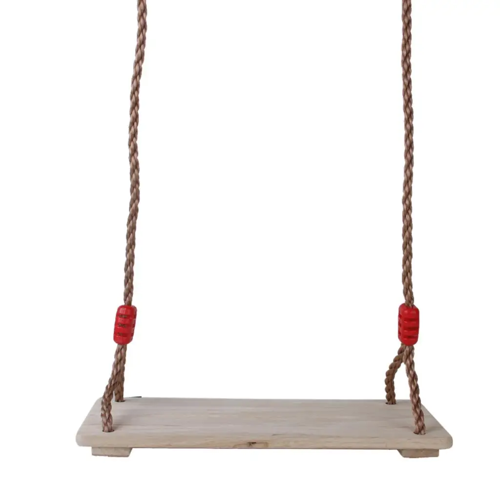 

Strong Wooden Swing Seat with Adjustable Rope Replacement for Kids Outdoor