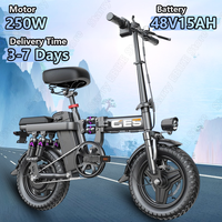 TOOFLY GE5 Electric Bicycle 250W Motor 48V15AH Lithium Battery Foldable City Electric Bike 14-inch Tire Adult City Riding E-bike