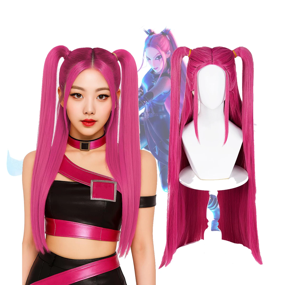 

Rumi/Mira/Zoey Wig 2025 KPop Demons Cosplay Hunter Disguise Headwear Adult Women Girls Halloween Carnival Costume Accessories