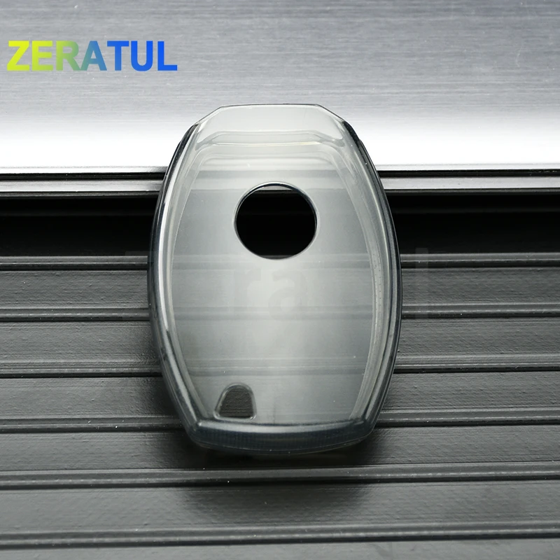 Capa transparente tpu para chave de carro, para mercedes benz w176 w221 w204 w205 a b c s classe amg gla cla glc, suporte remoto sem chave